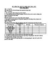 Đề kiểm tra cuối học kỳ 2 môn Công nghệ Lớp 8 - Năm học 2016-2017